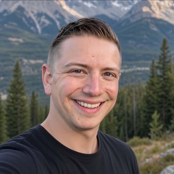 Scott Young smiling outdoors in the mountains
